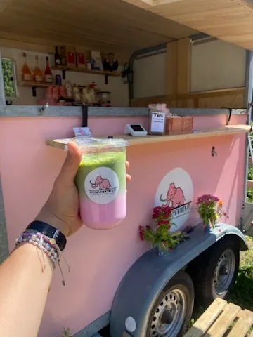 Matcha Latte vom Rosa Mammut